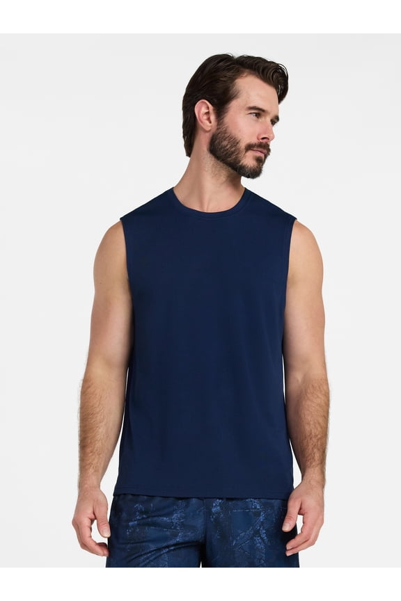 Men’s Sleeveless Mesh Muscle Tee, Sizes XS-5XL