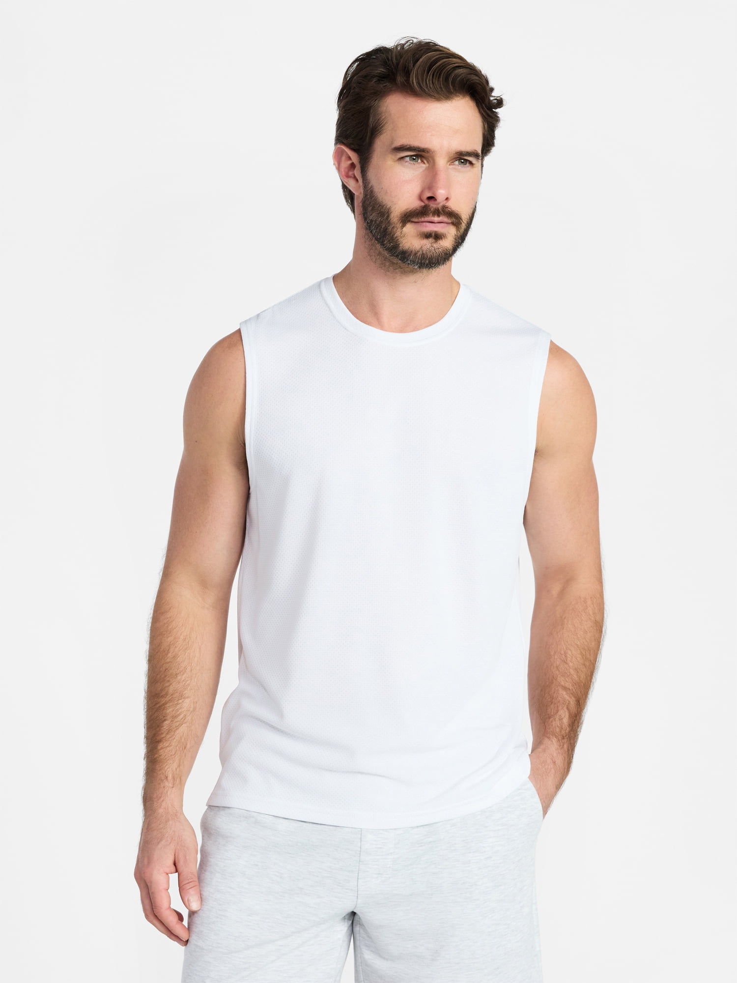 Athletic Works Men’s Sleeveless Mesh Muscle Tee, Sizes XS-5XL