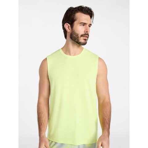 Men’s Sleeveless Mesh Muscle Tee, Sizes XS-5XL
