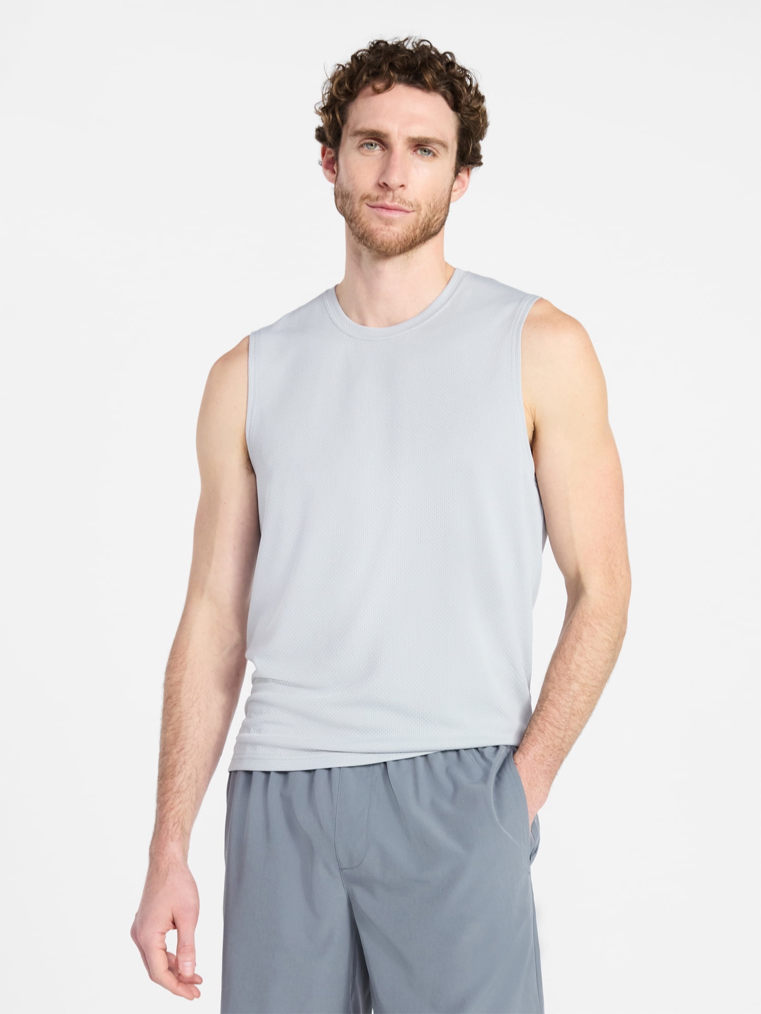 Athletic Works Men’s Sleeveless Mesh Muscle Tee, Sizes XS-5XL