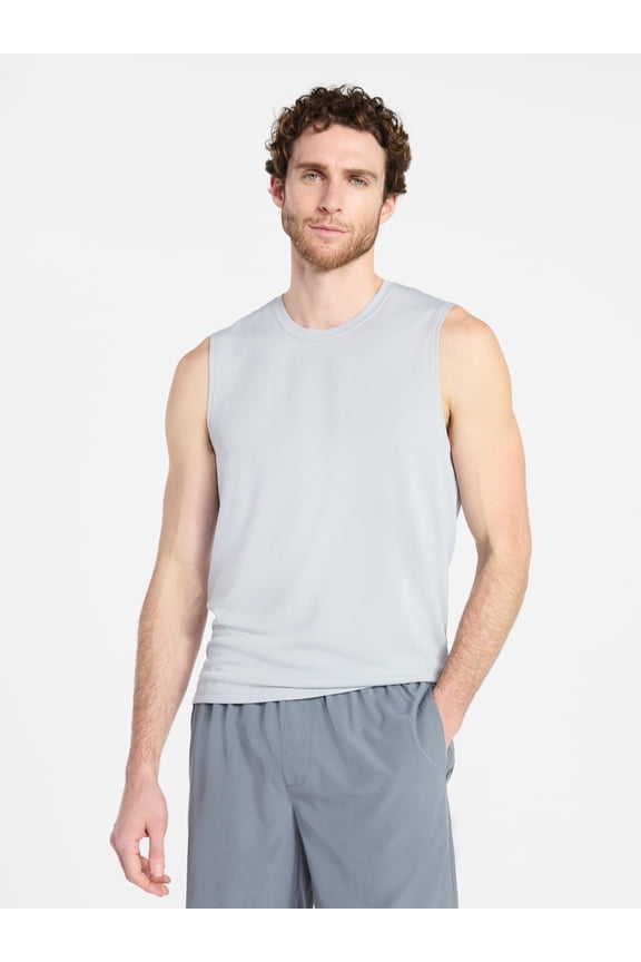 Men’s Sleeveless Mesh Muscle Tee, Sizes XS-5XL