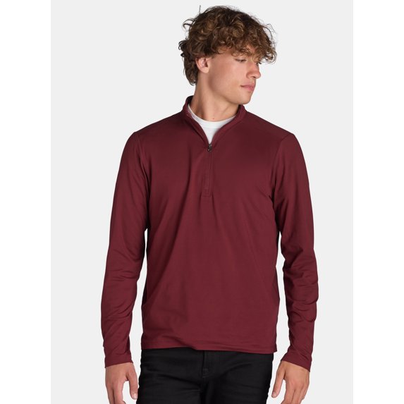 Athletic Works Men's ButterCore Quarter Zip Pullover, Sizes S-3XL