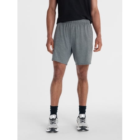 Athletic Works Men's and Big Men's Tri-Blend Active Shorts, 7" Inseam, Sizes XS-5XL