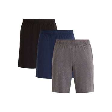 Athletic Works Men's Tri Blend Active Shorts, 3-Pack, Sizes XS-5XL