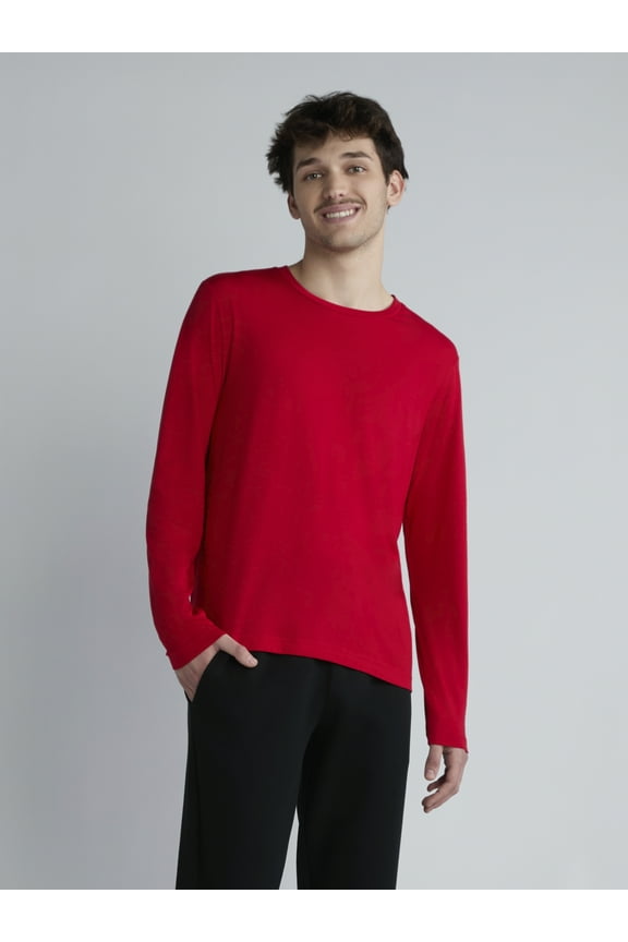 Men's and Big & Tall Men's Tri-Blend Tee with Long Sleeves, Sizes XS-4XLT