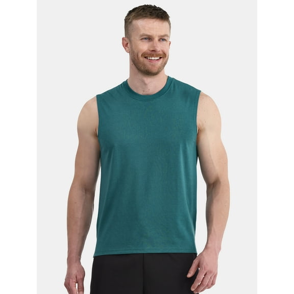 Athletic Works Men's & Big & Tall Tri-Blend Muscle Tee Shirt Tank Top, Sizes XS-4XLT