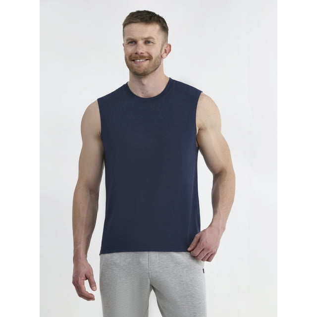 Athletic Works Men's & Big & Tall Tri-Blend Muscle Tee Shirt Tank Top, Sizes XS-4XLT