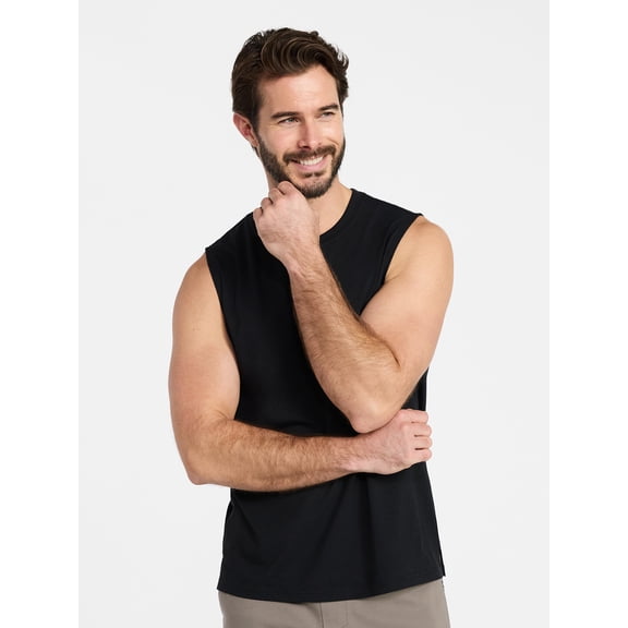Athletic Works Men's and Men's Big & Tall Tri-Blend Muscle Tee, Sizes XS-4XLT