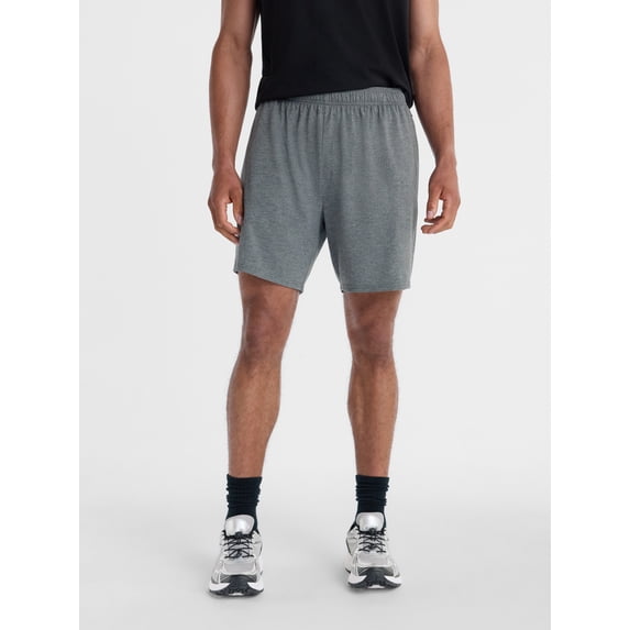 Athletic Works Men's and Big Men's Tri-Blend Active Shorts, 7" Inseam, Sizes XS-5XL