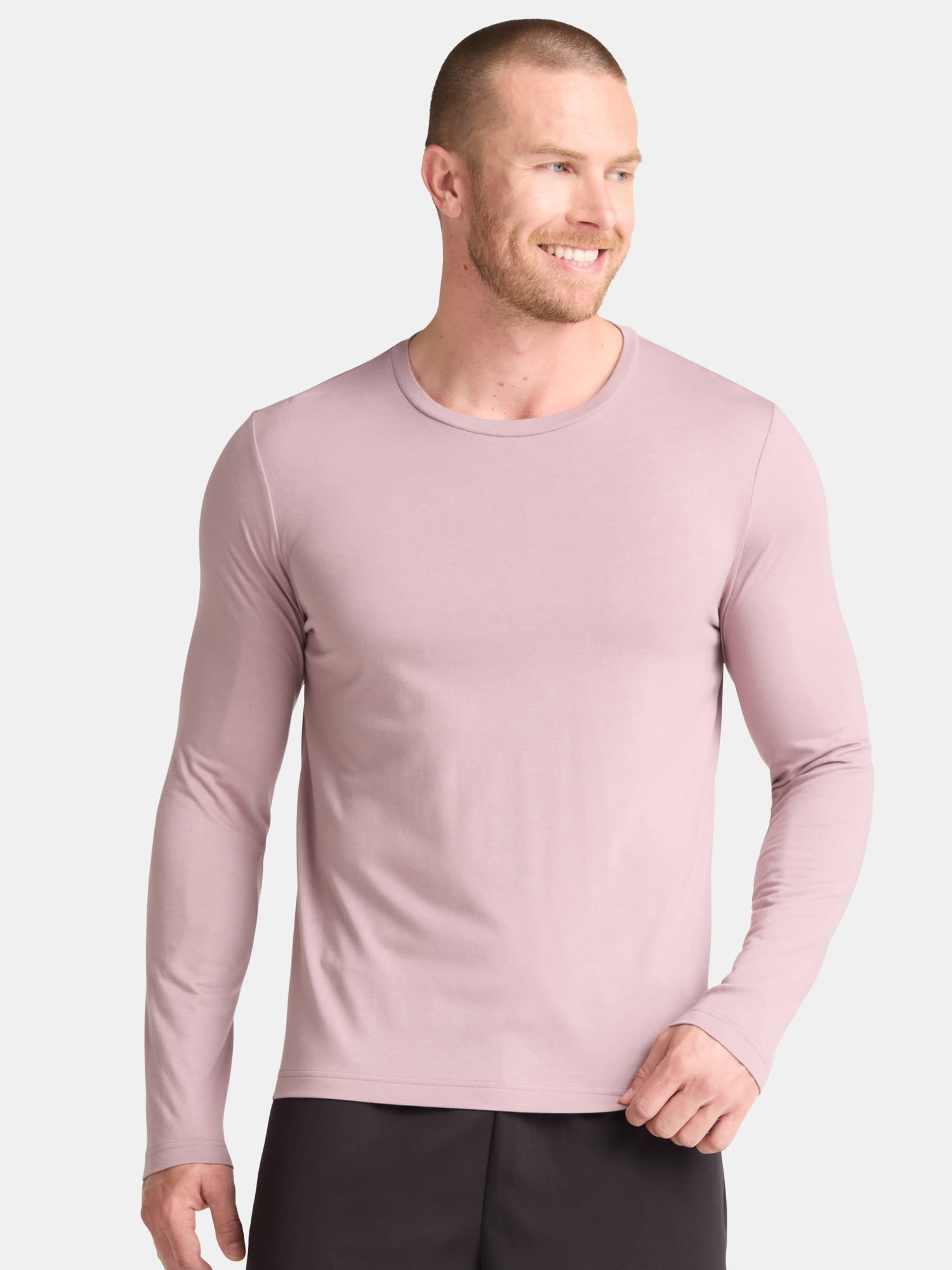 Athletic Works Men's and Big & Tall Men's Tri-Blend Tee with Long Sleeves, Sizes XS-4XLT