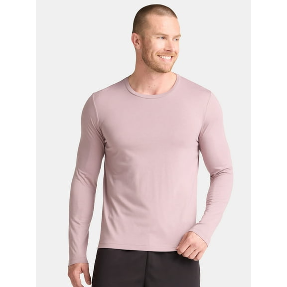 Athletic Works Men's and Big & Tall Men's Tri Blend Long Sleeve Tee Shirt, Sizes XS-5XL