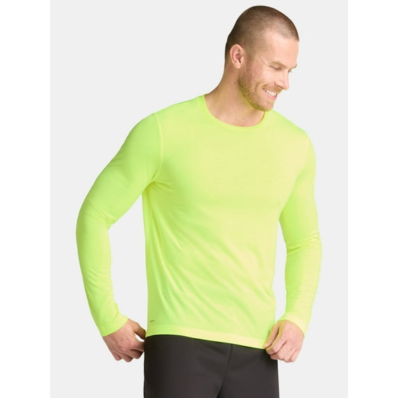 Athletic Works Men's and Big & Tall Men's Tri-Blend Tee with Long Sleeves, Sizes XS-4XLT