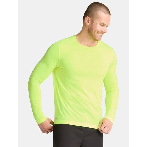 Athletic Works Men's and Big & Tall Men's Tri-Blend Tee with Long Sleeves, Sizes XS-4XLT