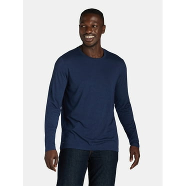 Athletic Works Men's Tri Blend Tee with Long Sleeves, Sizes S-3XL