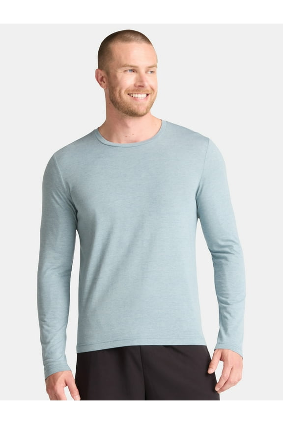 Men's and Big & Tall Men's Tri-Blend Tee with Long Sleeves, Sizes XS-4XLT