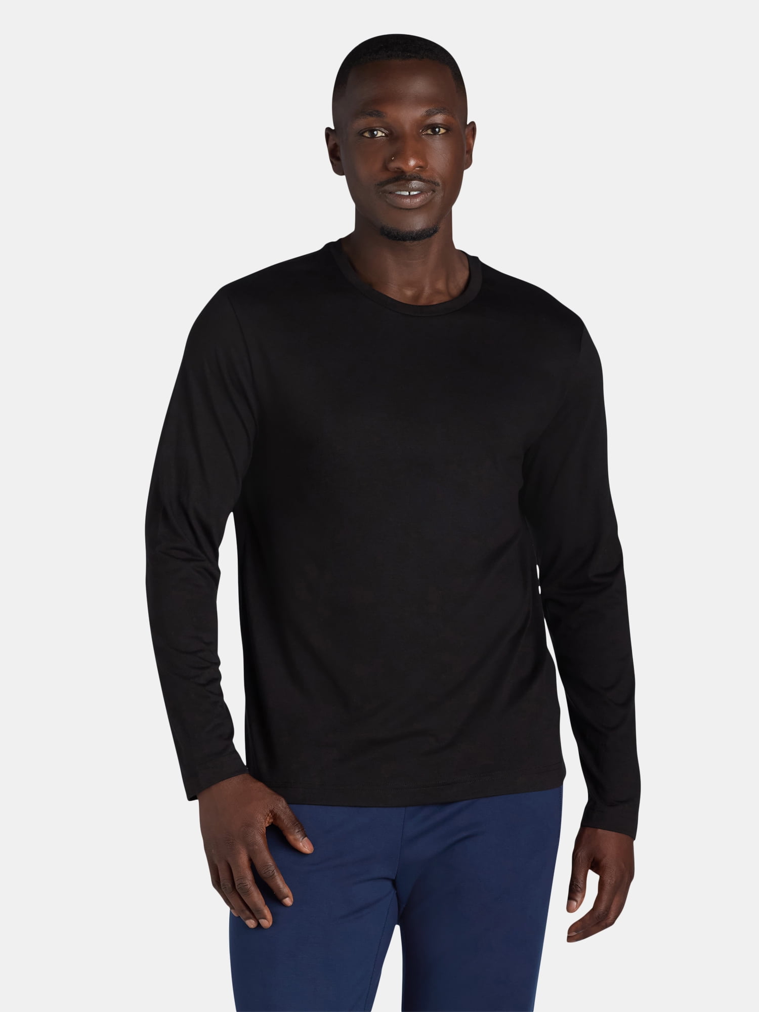 Men's and Big & Tall Men's Tri-Blend Tee with Long Sleeves, Sizes XS-4XLT