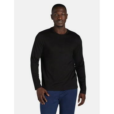 Athletic Works Men's Tri Blend Tee with Long Sleeves, Sizes S-3XL