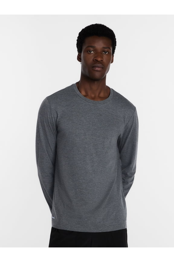 Men's and Big & Tall Men's Tri-Blend Tee with Long Sleeves, Sizes XS-4XLT