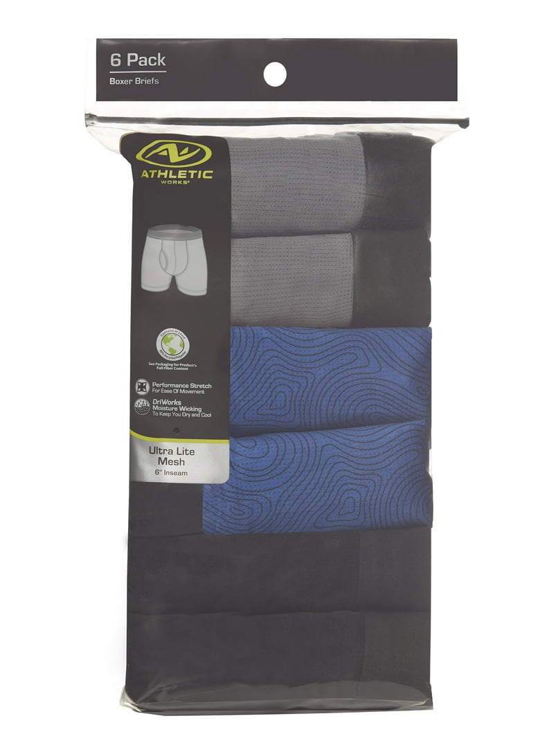 【NERDY】HOTFIX CROP TEE & BOXER PANTS R6595 Athletic Works Men's Ultra Lite Mesh Boxer Brief, 6 Pack