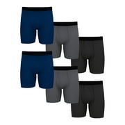 Athletic Works Mens Ultra Lite Mesh Boxer Brief, 6-Pack, Sizes S-3XL