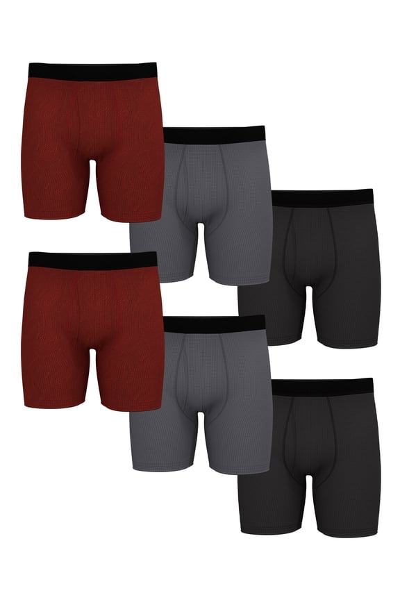Men's Ultra Lite Mesh Boxer Brief, 6-Pack, Sizes S-3XL