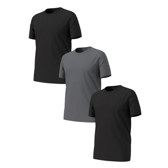 Athletic Works Men's Ultra Lite Mesh Crew Tee, 3-Pack, Sizes S-2XL