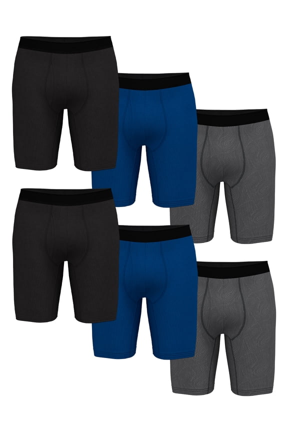 Men's Ultra Lite Mesh Long Leg Boxer Brief, 6-Pack, Sizes S-3XL