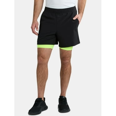 Athletic Works Men's and Big Men's 2 in 1 Shorts, 6" & 8" Inseams, Sizes S-3XL