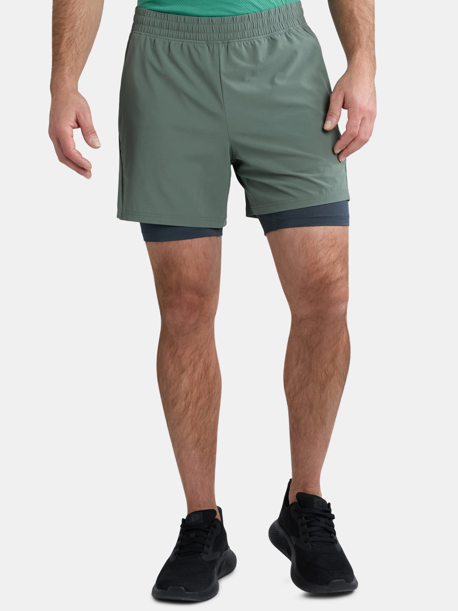 Athletic Works men's 2-in-1 Shorts - Moisture-Wicking Shorts