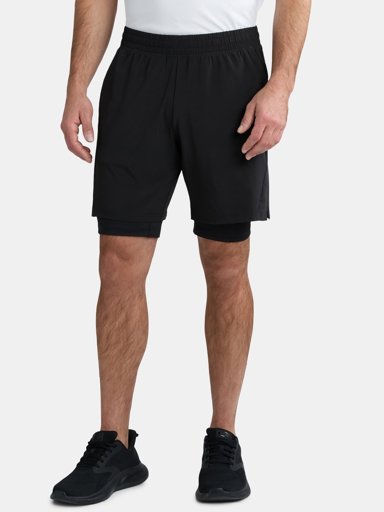 Athletic Works Men's and Big Men's 2 in 1 Shorts, 6" & 8" Inseams, Sizes S-3XL