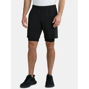 Athletic Works Men's and Big Men's 2 in 1 Shorts, 6" & 8" Inseams, Sizes S-3XL