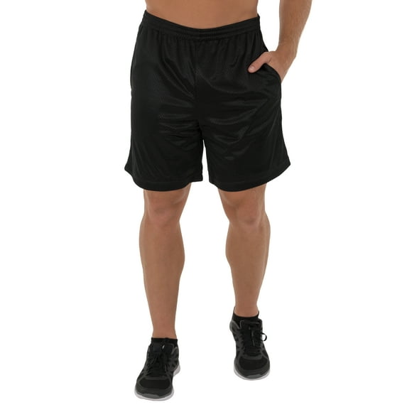 Athletic Works Men's and Big Men's 8" Active Rice Hole Mesh Shorts, up to 5XL