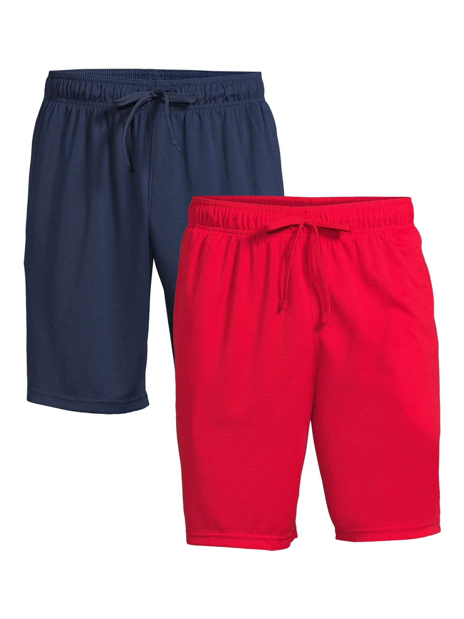 Athletic Works Men's and Big Men's Active Dazzle Shorts, 2-Pack, Up to ...