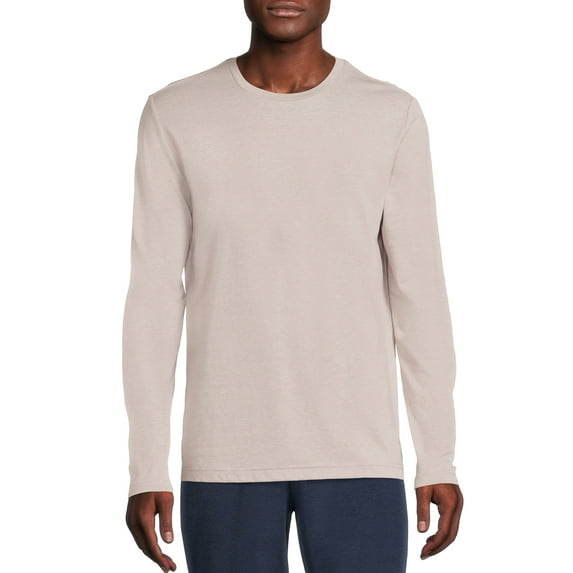 Athletic Works Men's and Big Men's Active Long Sleeve Soft Blend Tee, Sizes up to 5XL