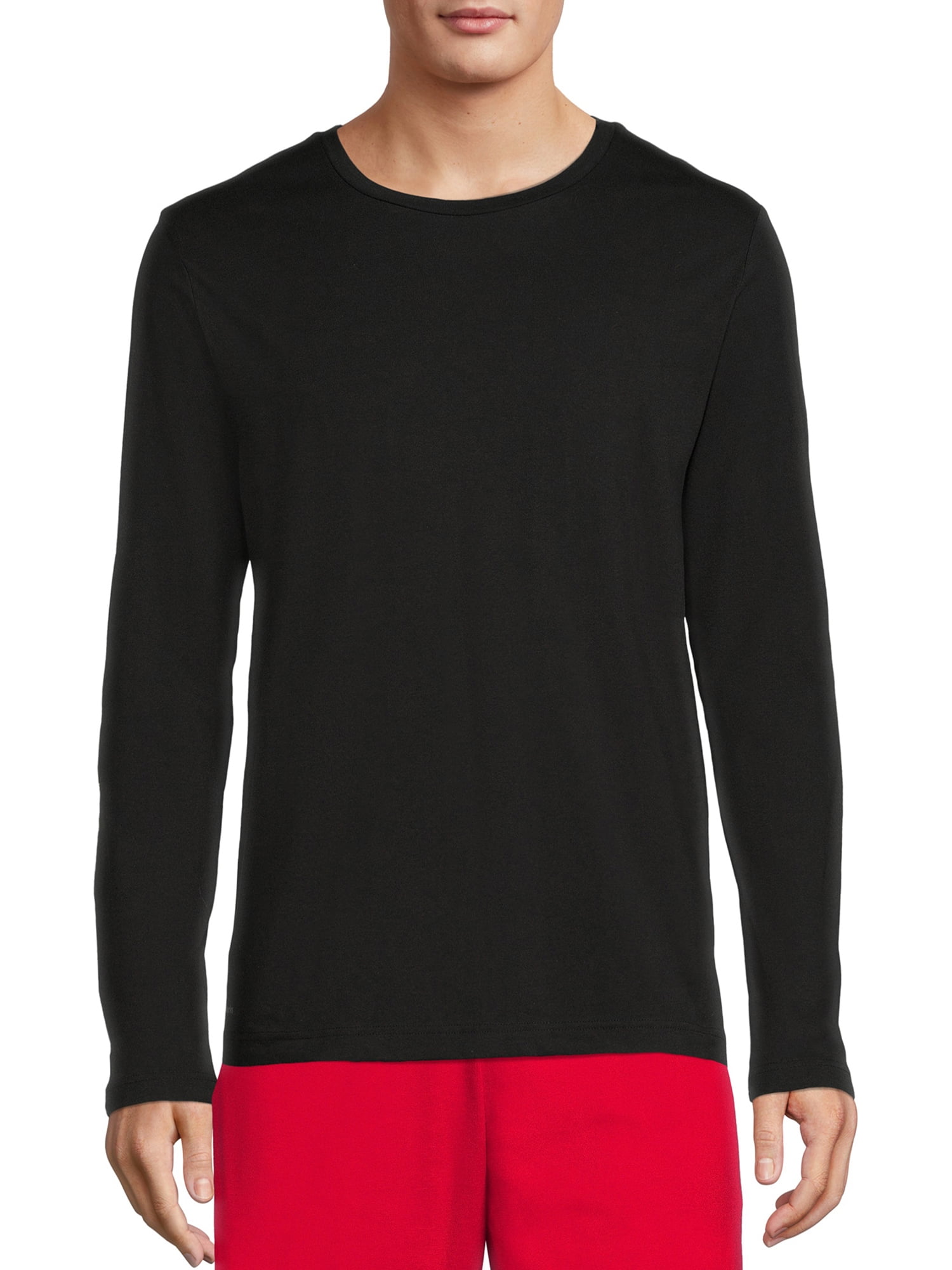 Athletic Works Men's and Big Men's Active Long Sleeve Soft Blend Tee, Sizes up to 5XL