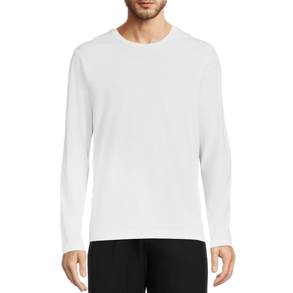 Athletic Works Men's and Big Men's Active Long Sleeve Soft Blend Tee, Sizes up to 5XL