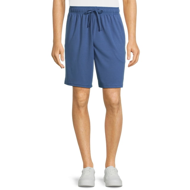 Athletic Works Men's and Big Men's Active Mesh Shorts, 9" Inseam, Sizes