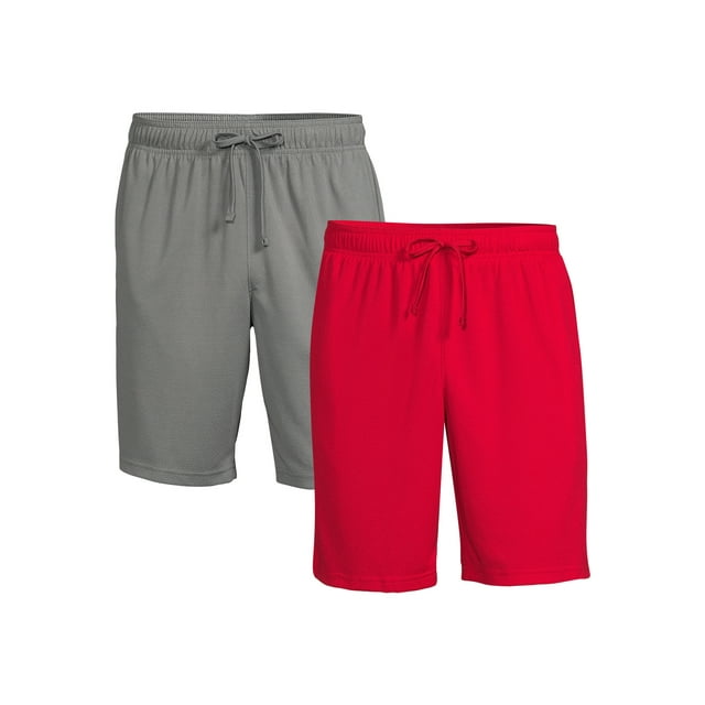 Athletic Works Men's and Big Men's Active Shorts Set, 2Pack, Sizes S