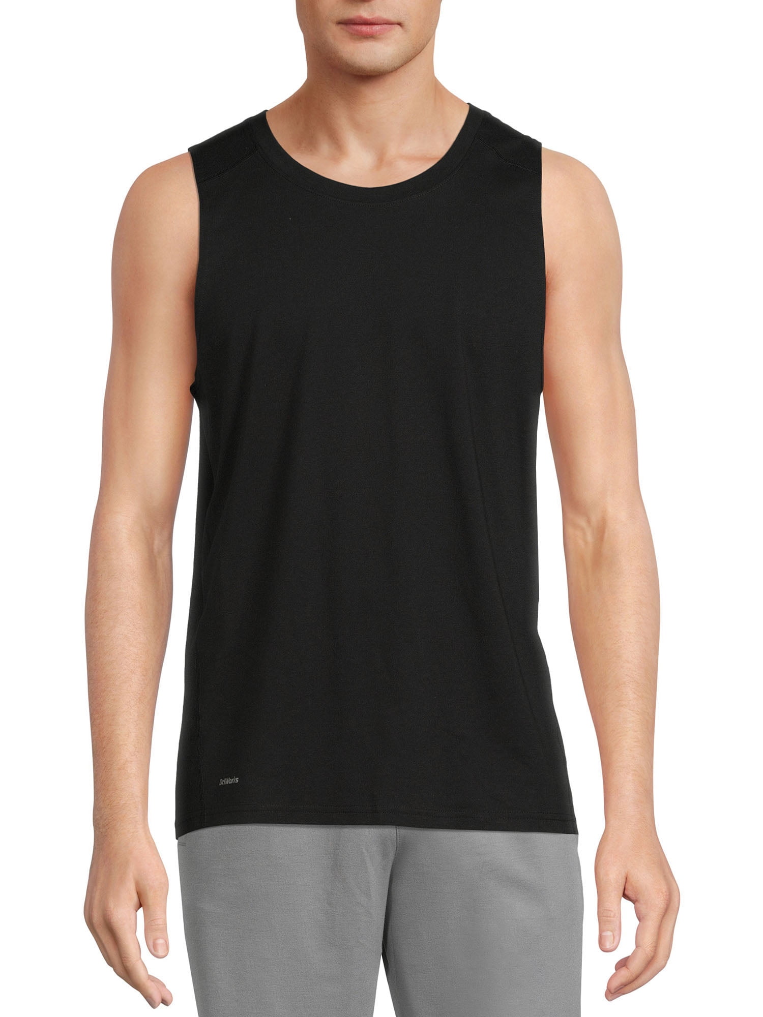 Athletic Works Men's and Big Men's Active Tri Blend Tank Top, up to