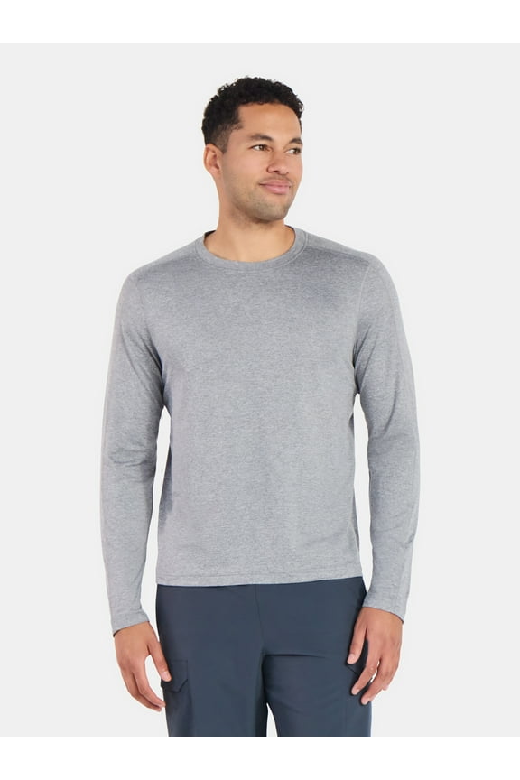 Men's and Big Men's ButterCore Soft Long Sleeve Tee Shirt, Sizes XS-5XL