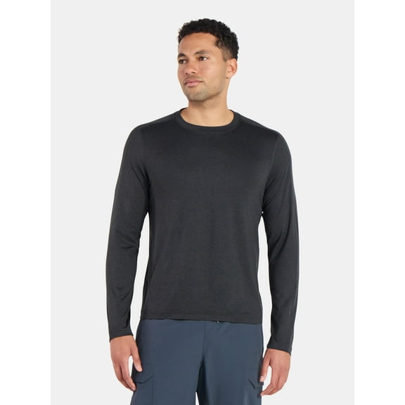 Athletic Works Men's and Big Men's ButterCore Soft Long Sleeve Tee Shirt, Sizes XS-5XL