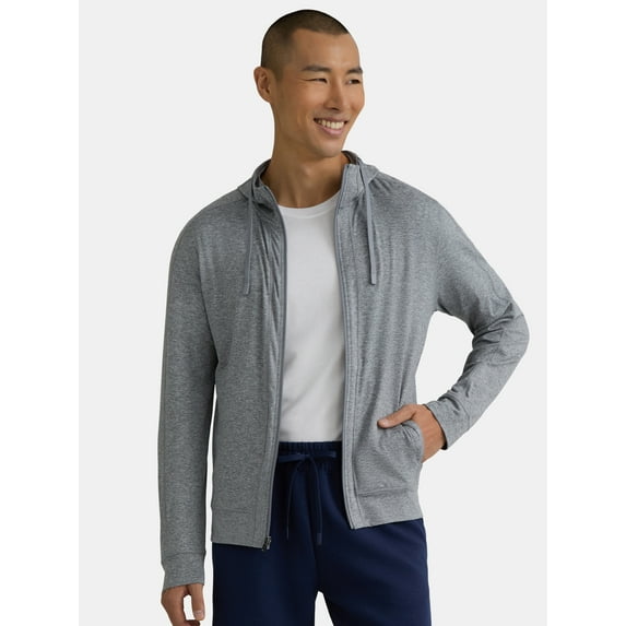 Athletic Works Men's and Big Men's ButterCore Soft Full Zip Hoodie, Sizes S-3XL