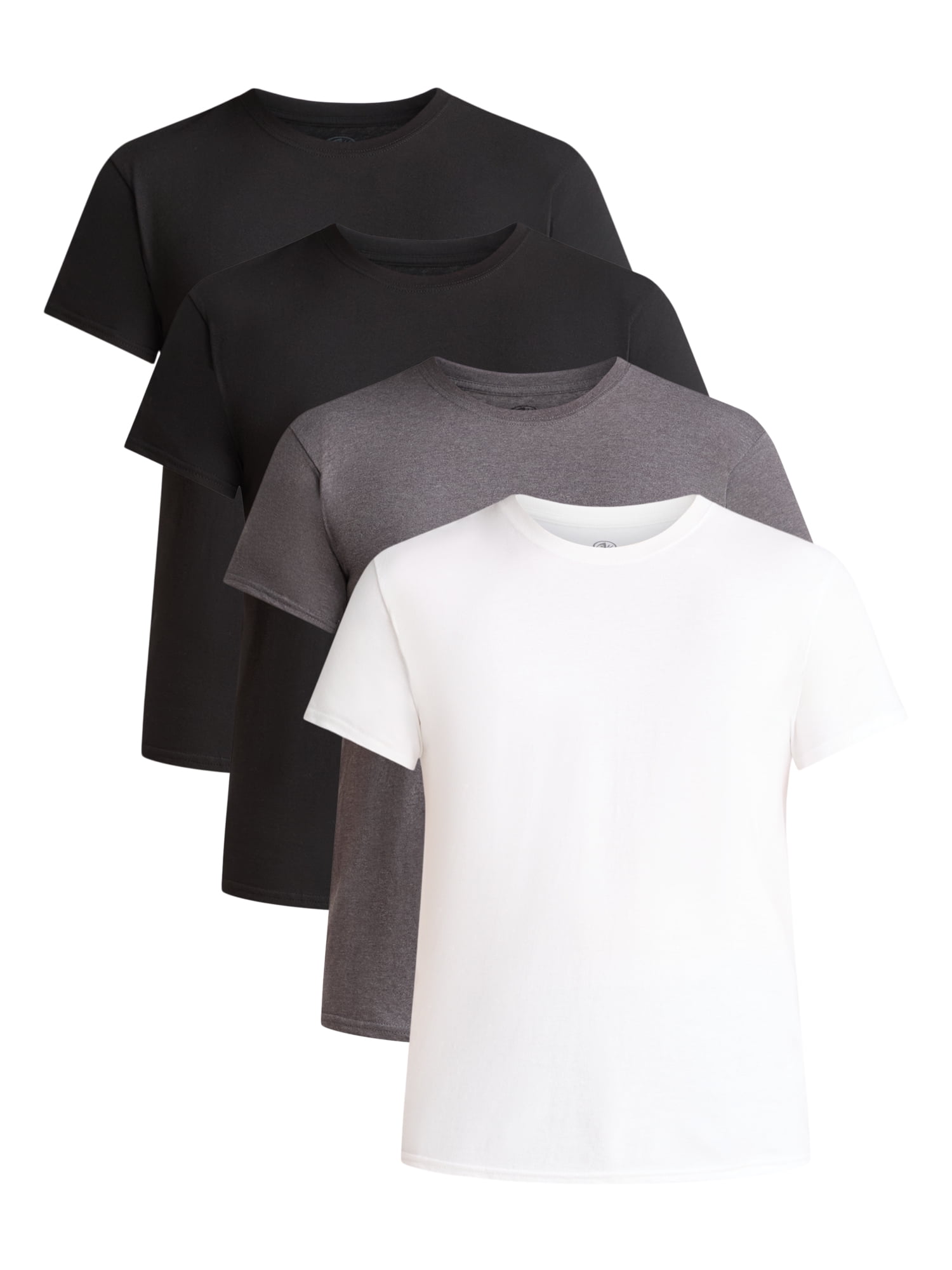 Athletic Works Men's and Big Men's Cotton Active Tee, 4-Pack, Sizes XS-5XL