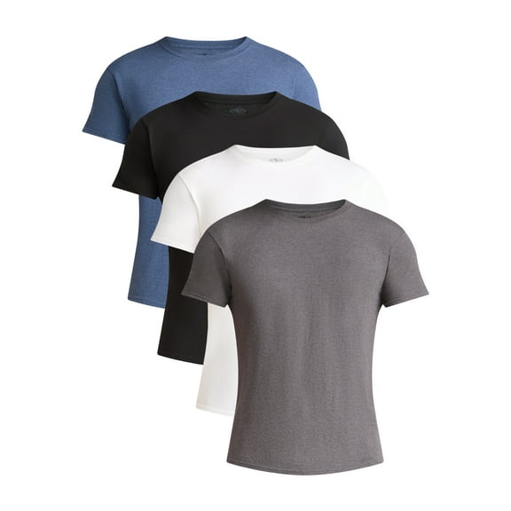 Athletic Works Men's and Big Men's Cotton Active Tee, 4-Pack, Sizes XS-5XL