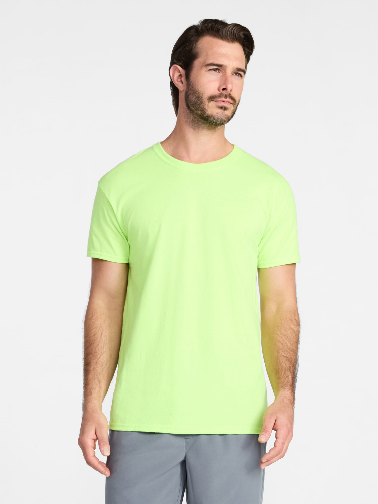 Athletic Works Men's and Big Men's Cotton Active Tee with Short