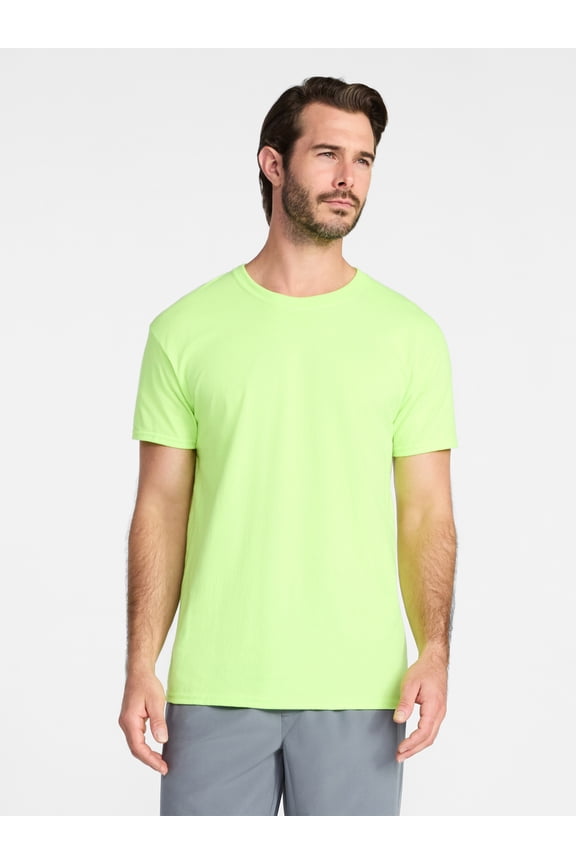 Men's and Big Men's Cotton Active Tee with Short Sleeves, Sizes XS-4XLT