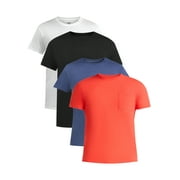 ATHLETIC WORKS Men's and Big Men's Cotton Pocket Tee, Sizes XS-5XL and Tall Sizes