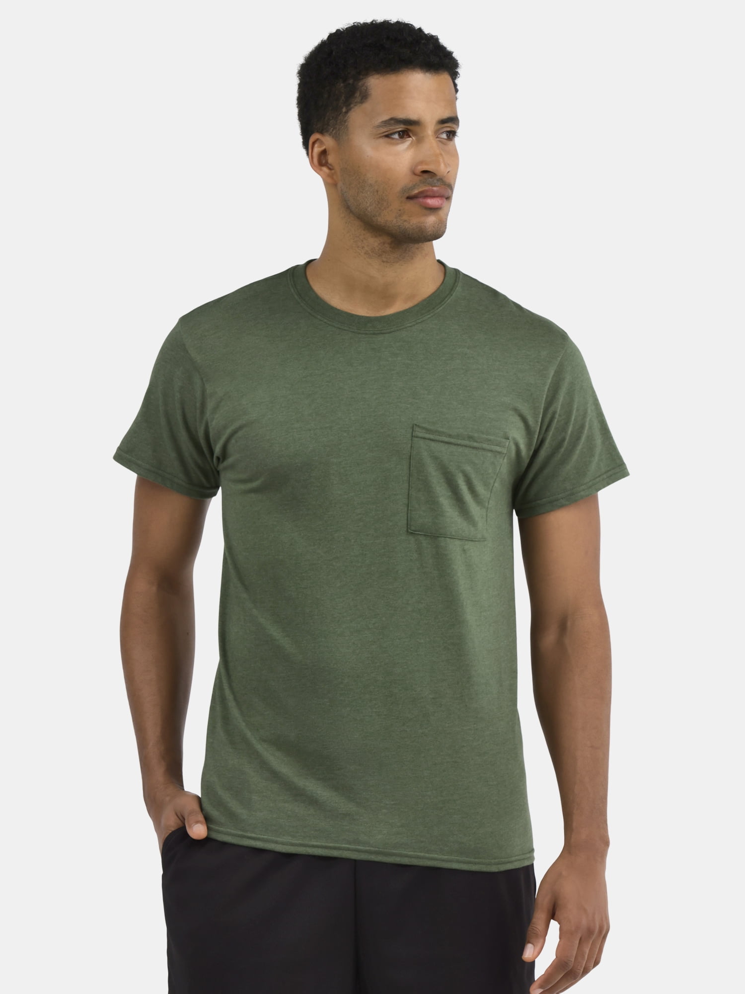Athletic Works Men's Cotton Pocket Tee Sizes XS-5XL Tall and Regular ...