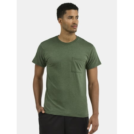 Athletic Works Men's and Big Men's Cotton Pocket Tee, Sizes XS-5XL and Tall Sizes