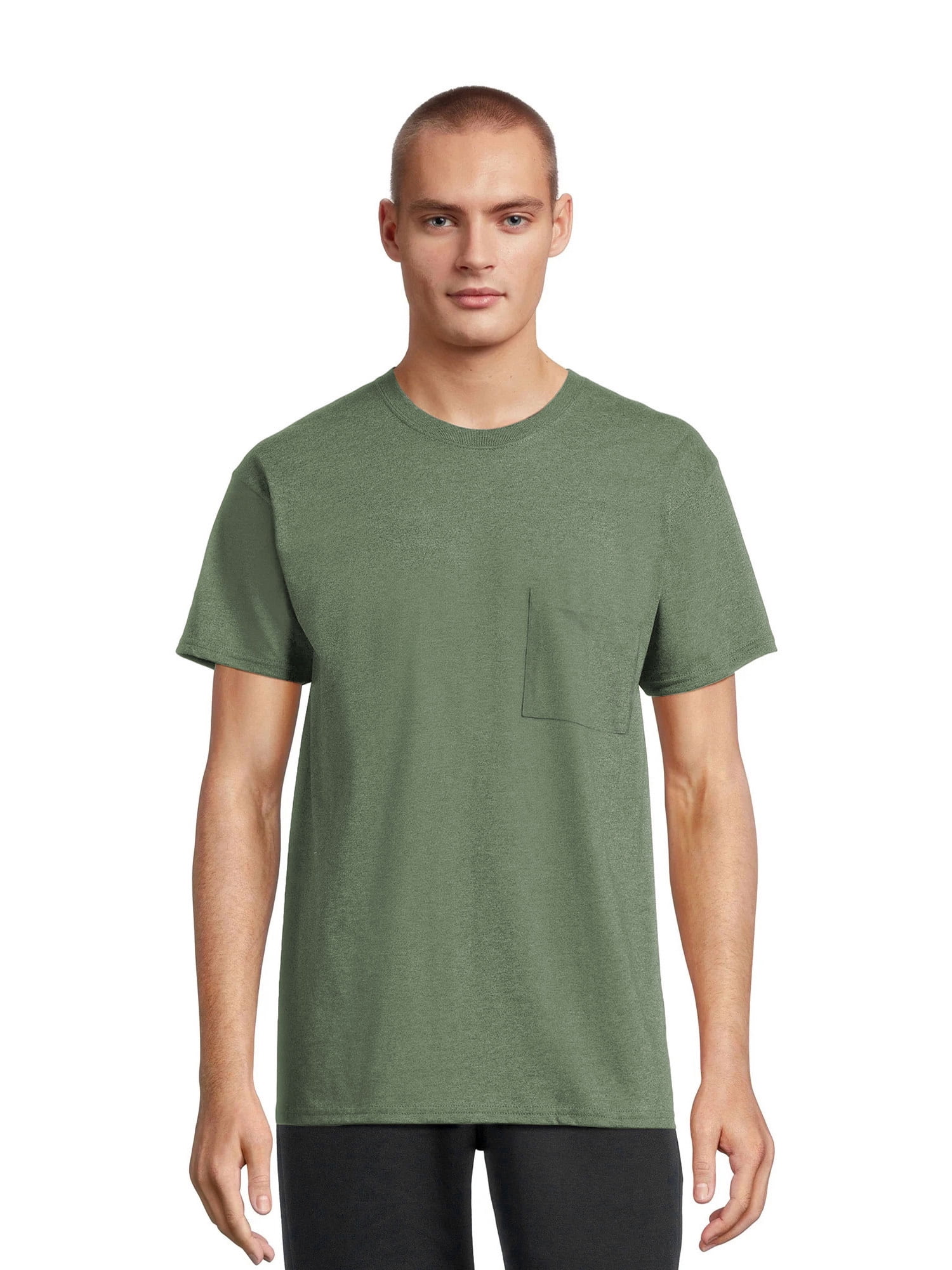 Athletic Works Men's and Big Men's Cotton Pocket T-Shirt Sizes XS-5XL ...